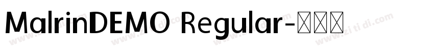 MalrinDEMO Regular字体转换